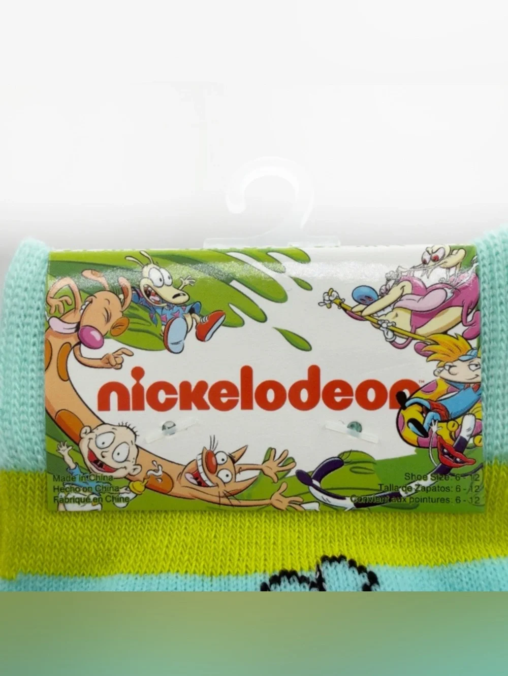 Nickelodeon Rugrats Crew Socks Mens Womens Reptar Chuckie Novelty Gift